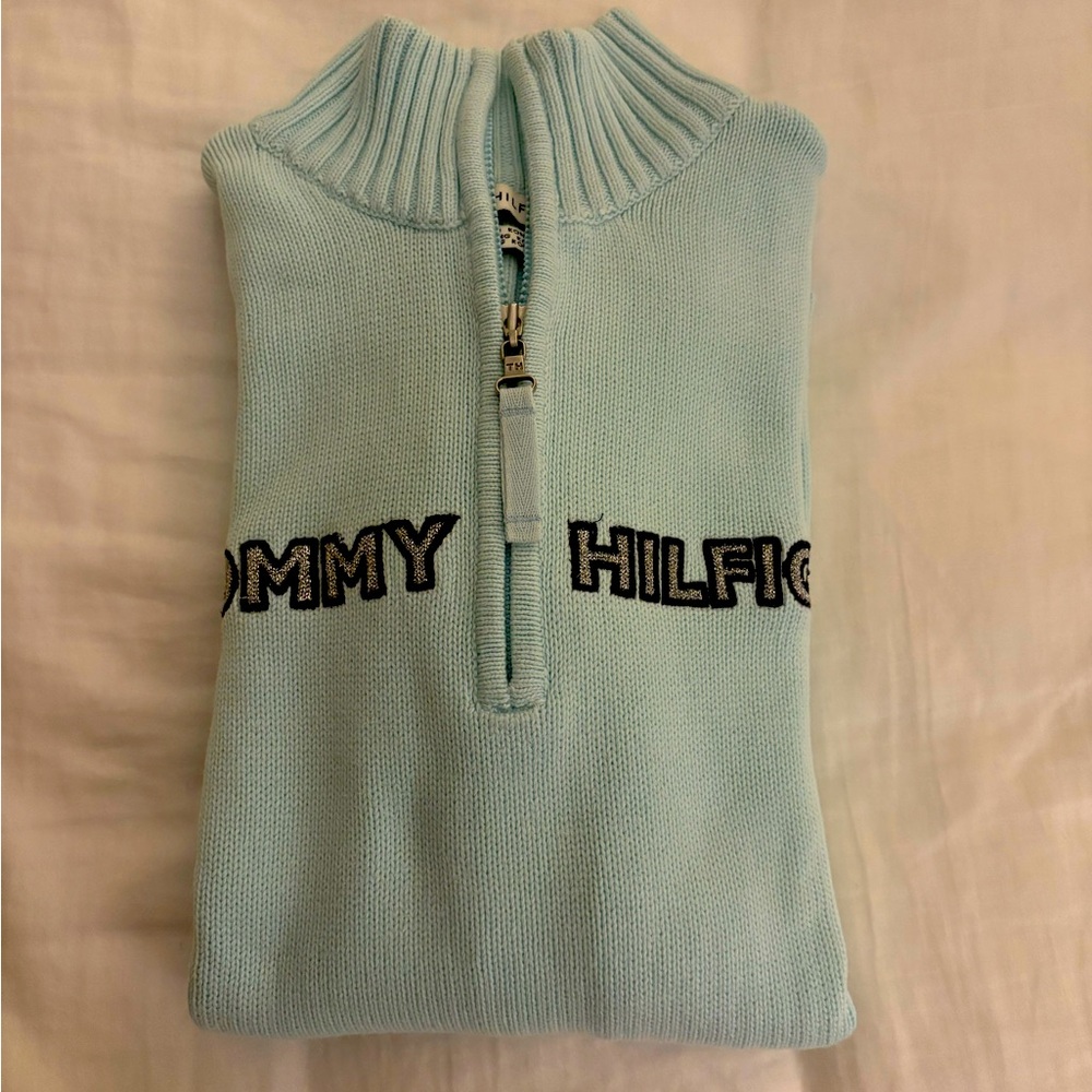 Tommy Hilfiger zip mock neck cotton S/P